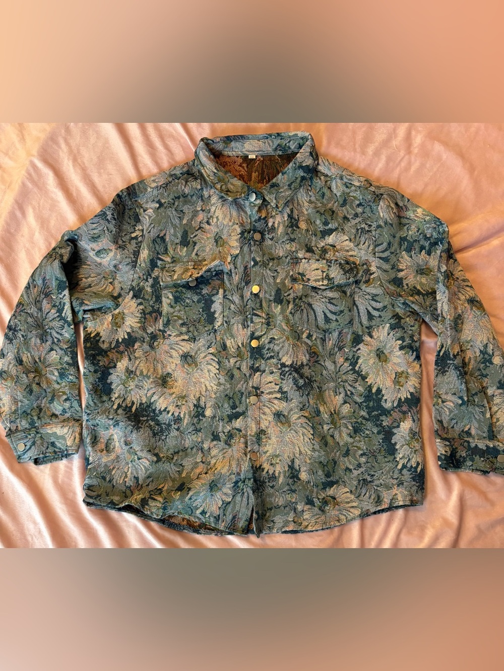 NWOT Men’s Floral Print Button-Up Jacket - 3x RUNS SMALL